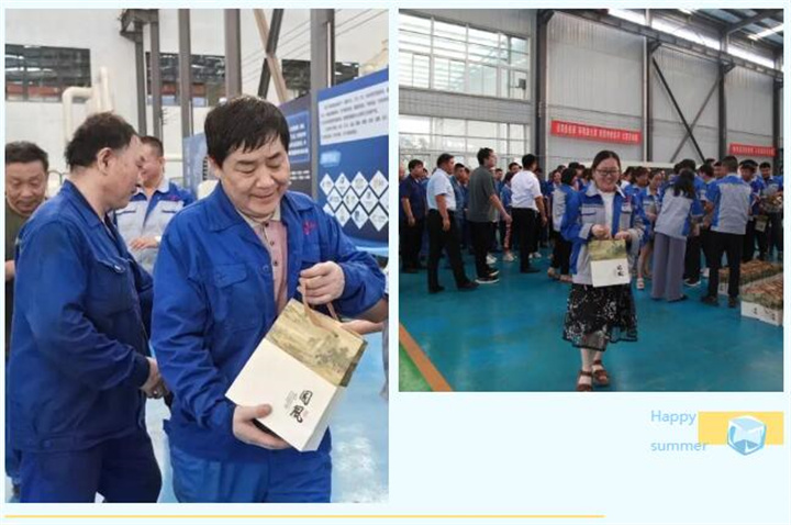 隨著炎炎夏日的來臨，近期氣溫逐步攀升，為切實做好夏季防暑降溫工作，保障員工的身體健康，7月17日下午，山東金格瑞開展“您戰(zhàn)高溫助振興 我送清涼鼓干勁”--夏送清涼主題活動，給所有的員工送上了防暑降溫茶，用愛心給這個炎夏降溫。.jpg